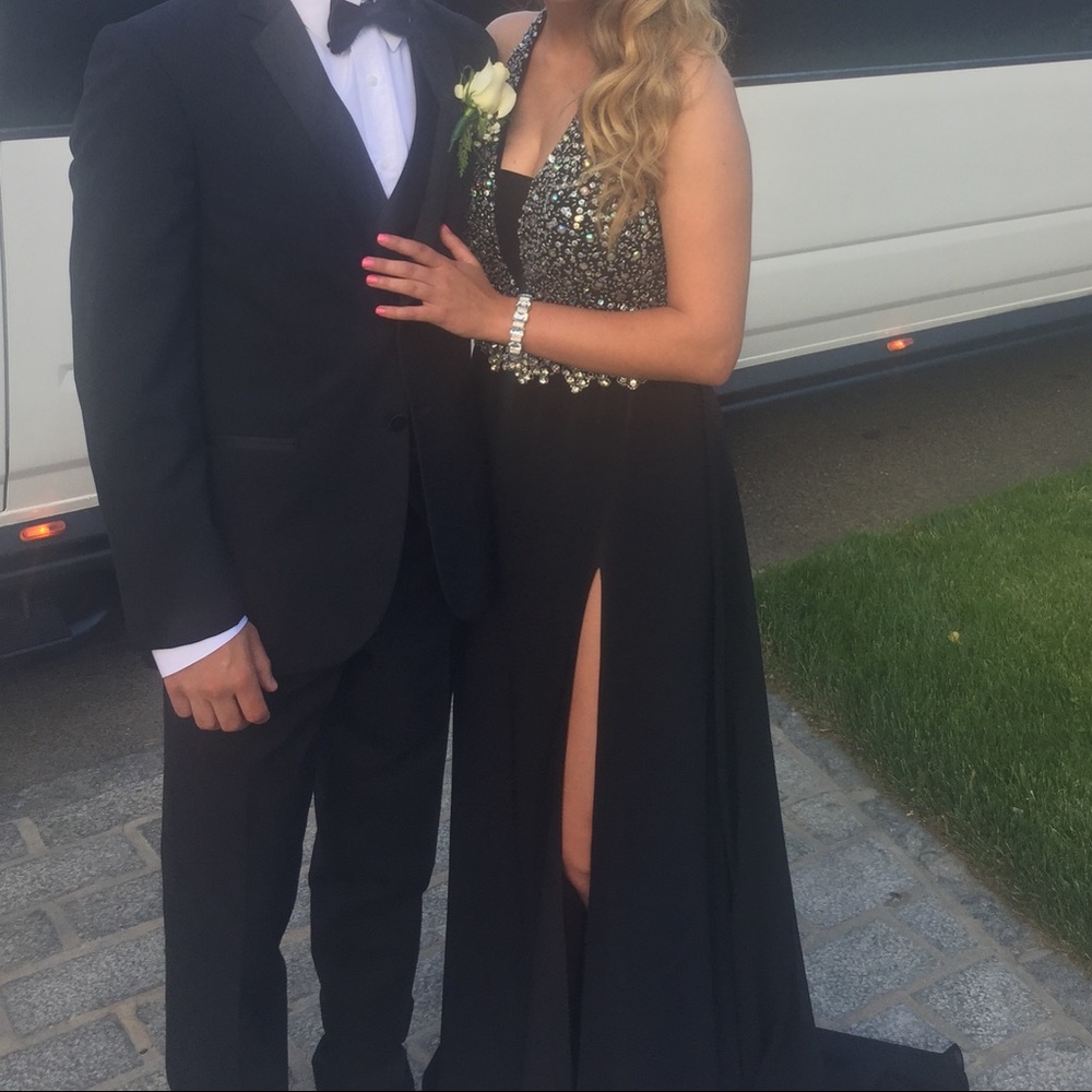 Black Prom Dress with Sequins